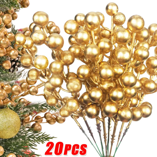 Bulk Artificial Holly Berry Stems