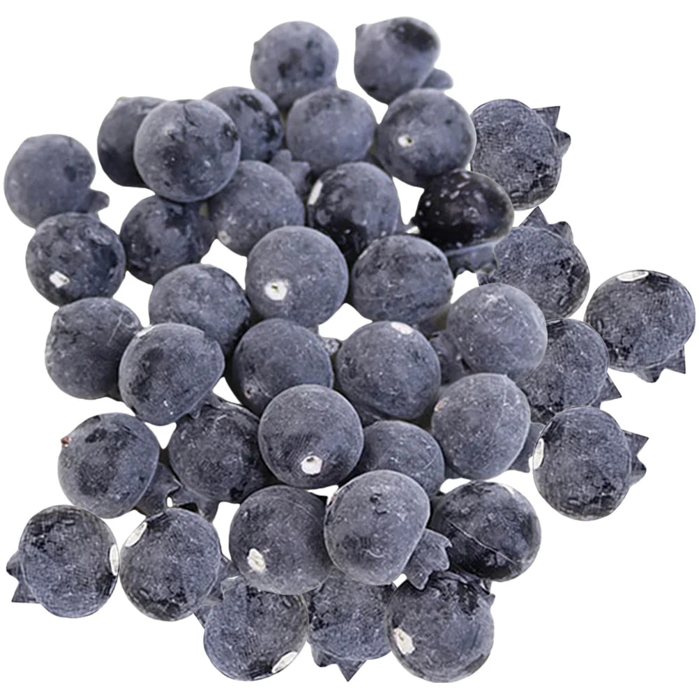 50 Pcs Simulation Blueberry Props