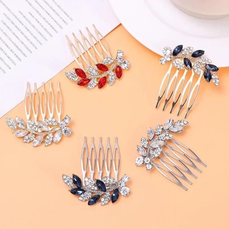 Crystal Tiara Hair Combs