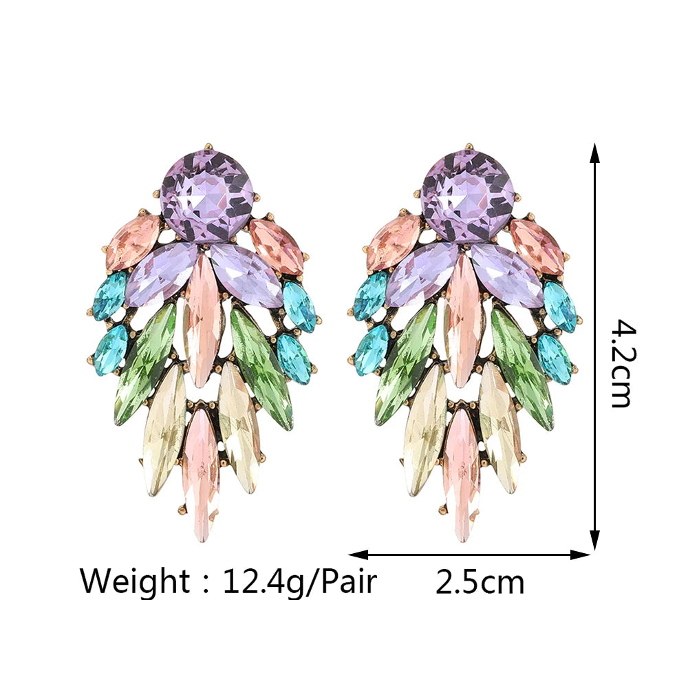 Luxury Rhinestone Stud Earrings