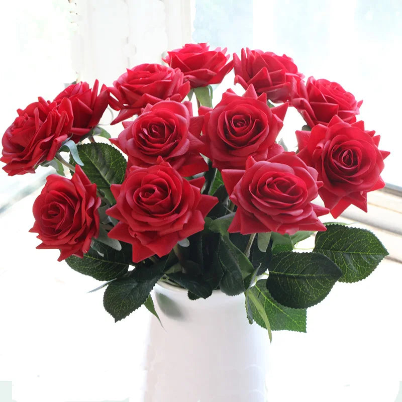 15pc Real Touch Artificial Rose Branch