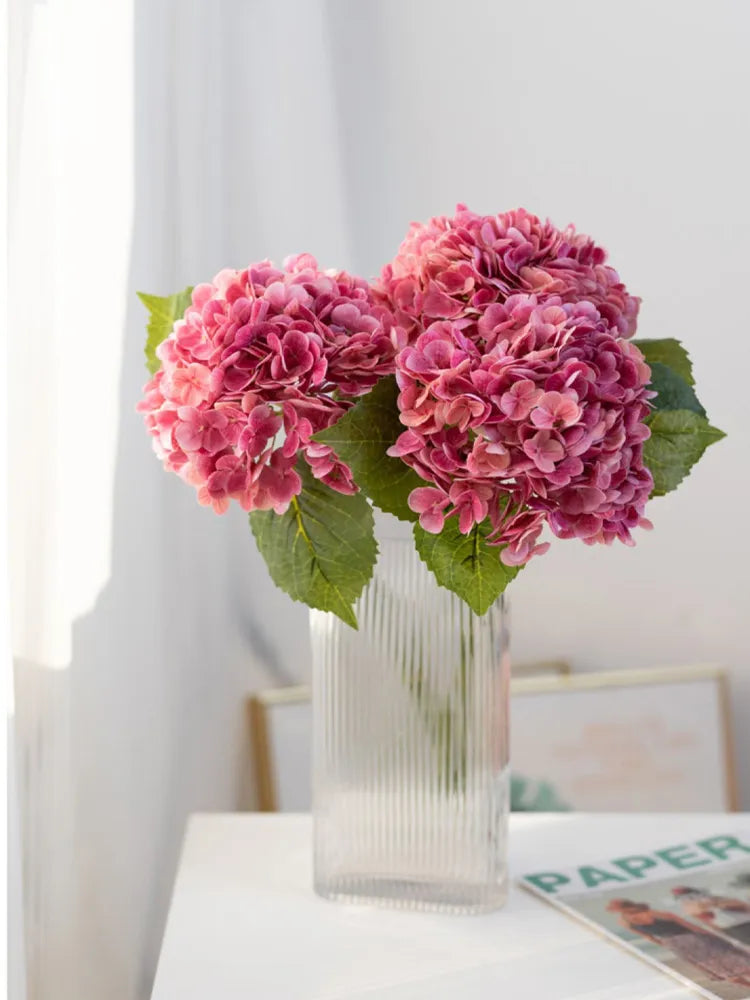 Artificial Pink Hydrangea Flowers