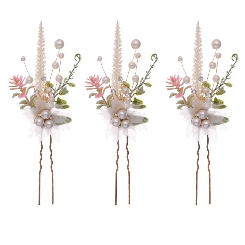 Delicate Flower Bride Hairpins