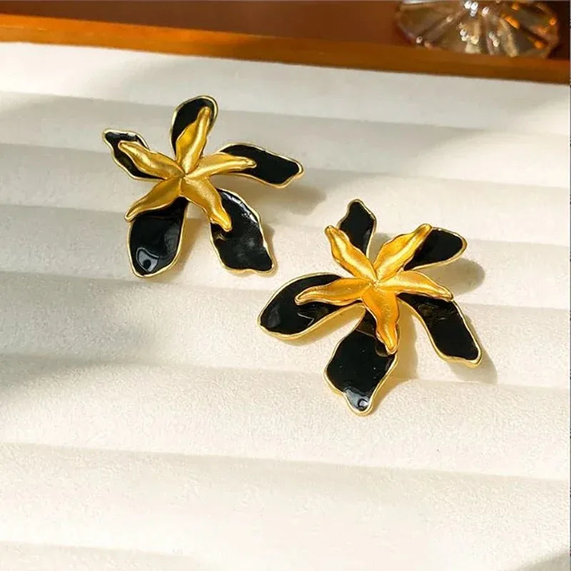 Colorful Flower Stud Earrings