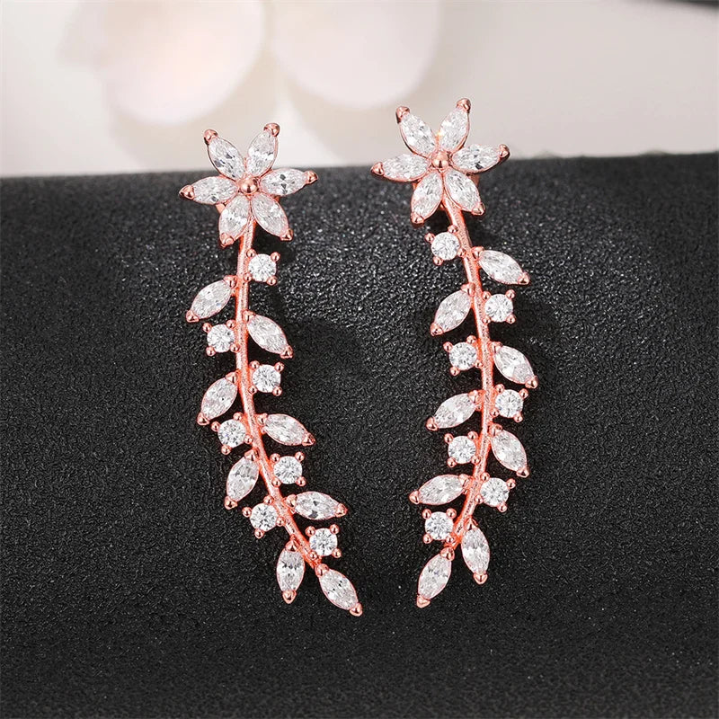 Floral Aesthetic Climbing Vine Earrings