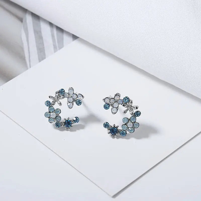 Cute Floral Garland Stud Earrings