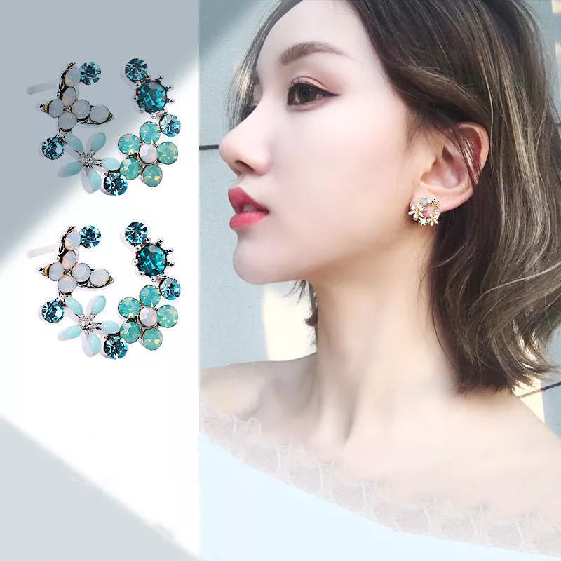 Cute Floral Garland Stud Earrings