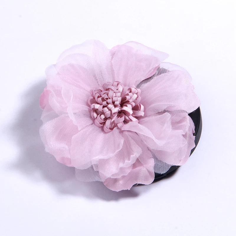 10Pcs Light Violet Chiffon Artificial Flowers