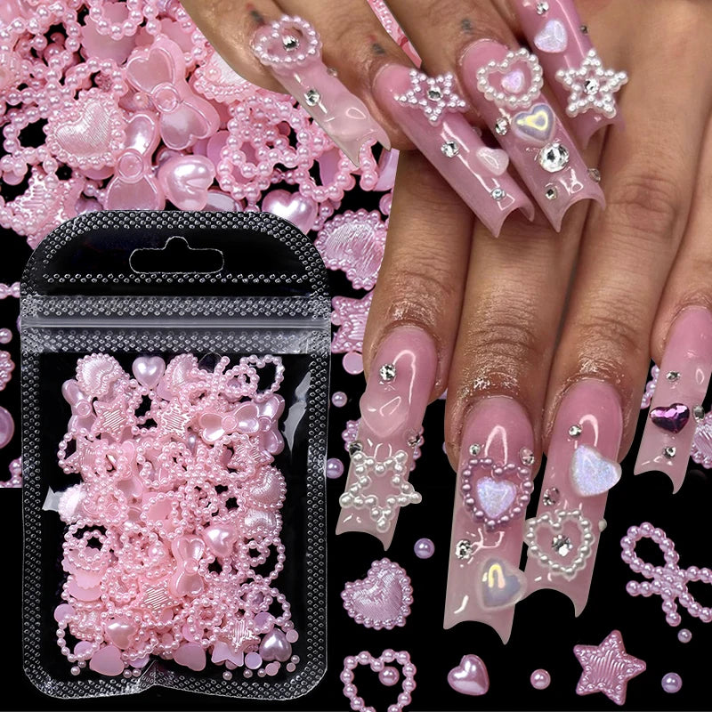 100PCS Mixed Designs 3D Acrylic Nail Art Kits