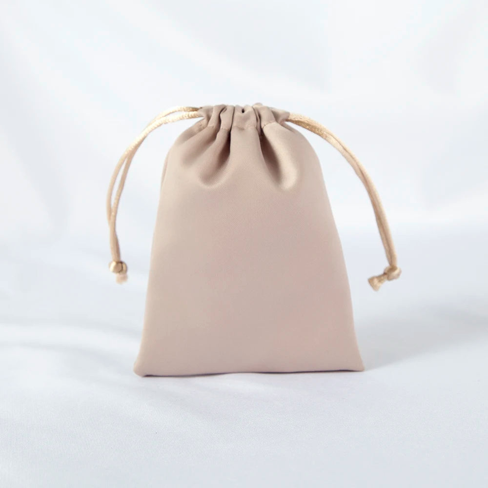 10pcs Pastel Colored Satin Silk Drawstring Gift Pouches