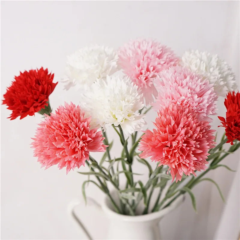 10Pcs High-end Carnation Artificial Flowers