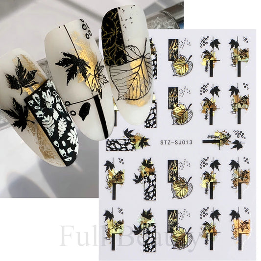 Extravagant Gold Leaf Nail Stickers