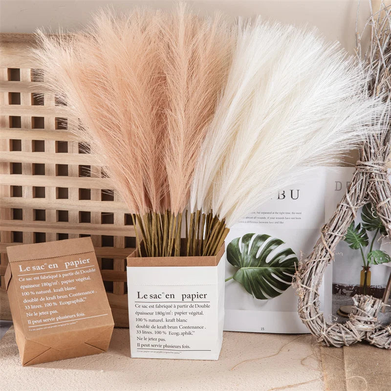 10pcs Beautiful Silk Artificial Pampas Grass