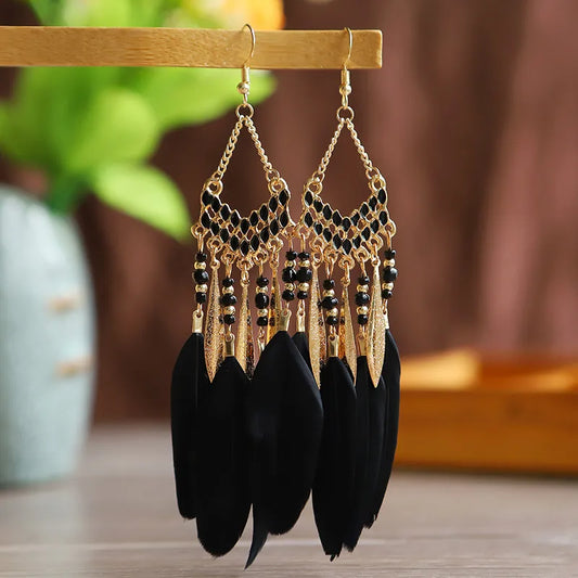 Bohemian Feather Women's Earrings