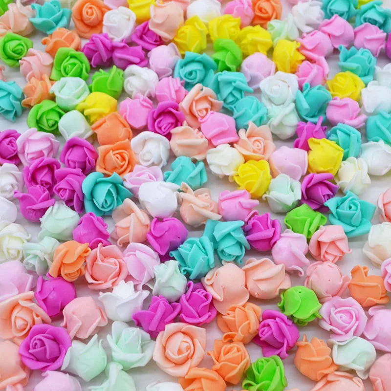 Bright Mini Foam Roses