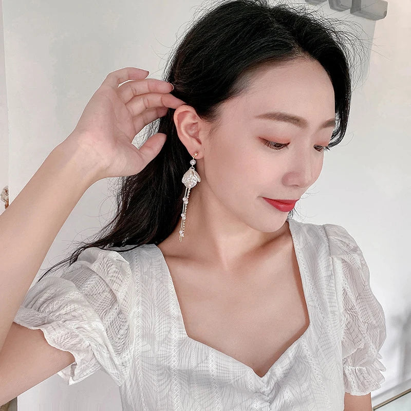 Pearl Flower Earrings