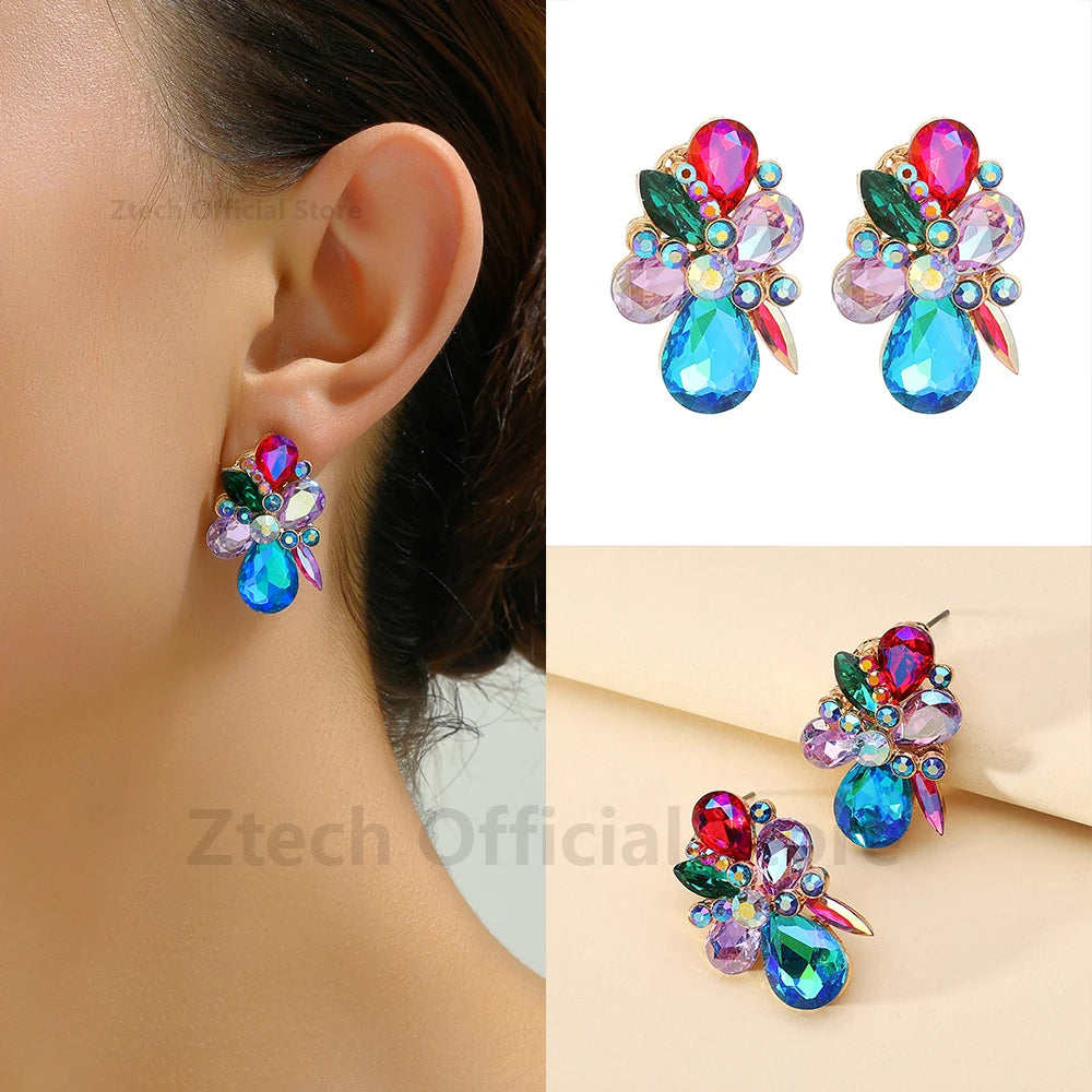 Luxury Crystal Stud Earrings