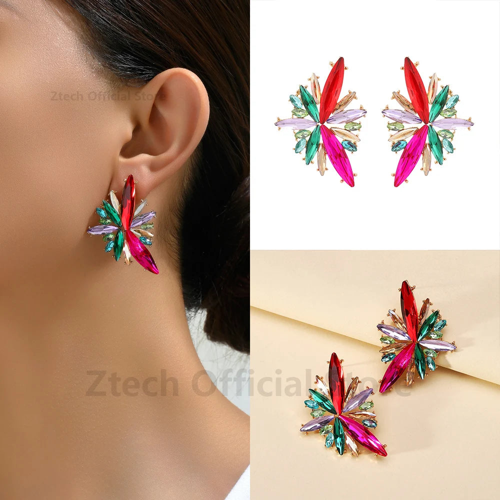 Elegant Colorful Geometry Earrings