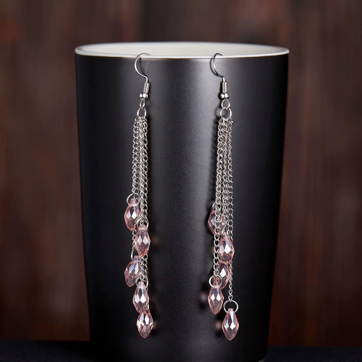 Pretty Crystal Water Drop Earrings