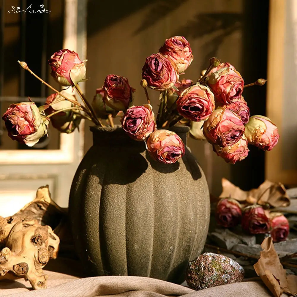 Luxurious Vintage Dried Silk Roses