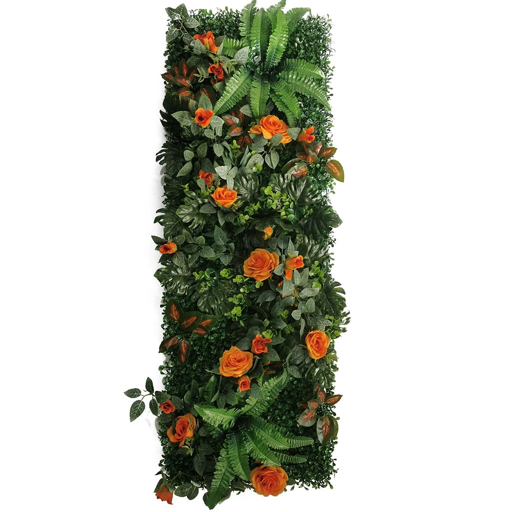 40CM*120CM Tropical Artificial Plant with Flowers Wall Panel