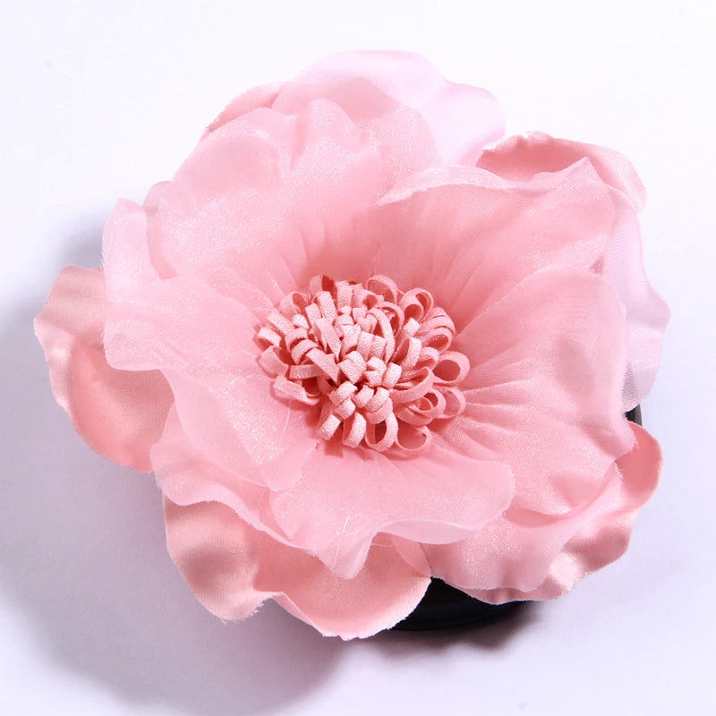 10Pcs Peach Chiffon Artificial Flowers