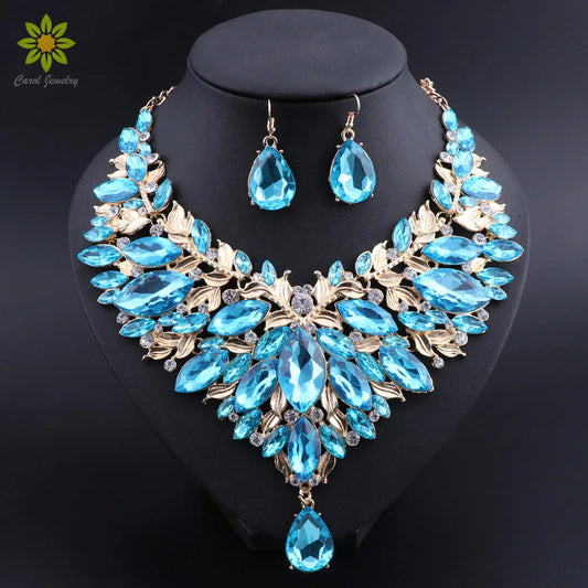 Water Drop Crystal Bridal Jewelry Sets