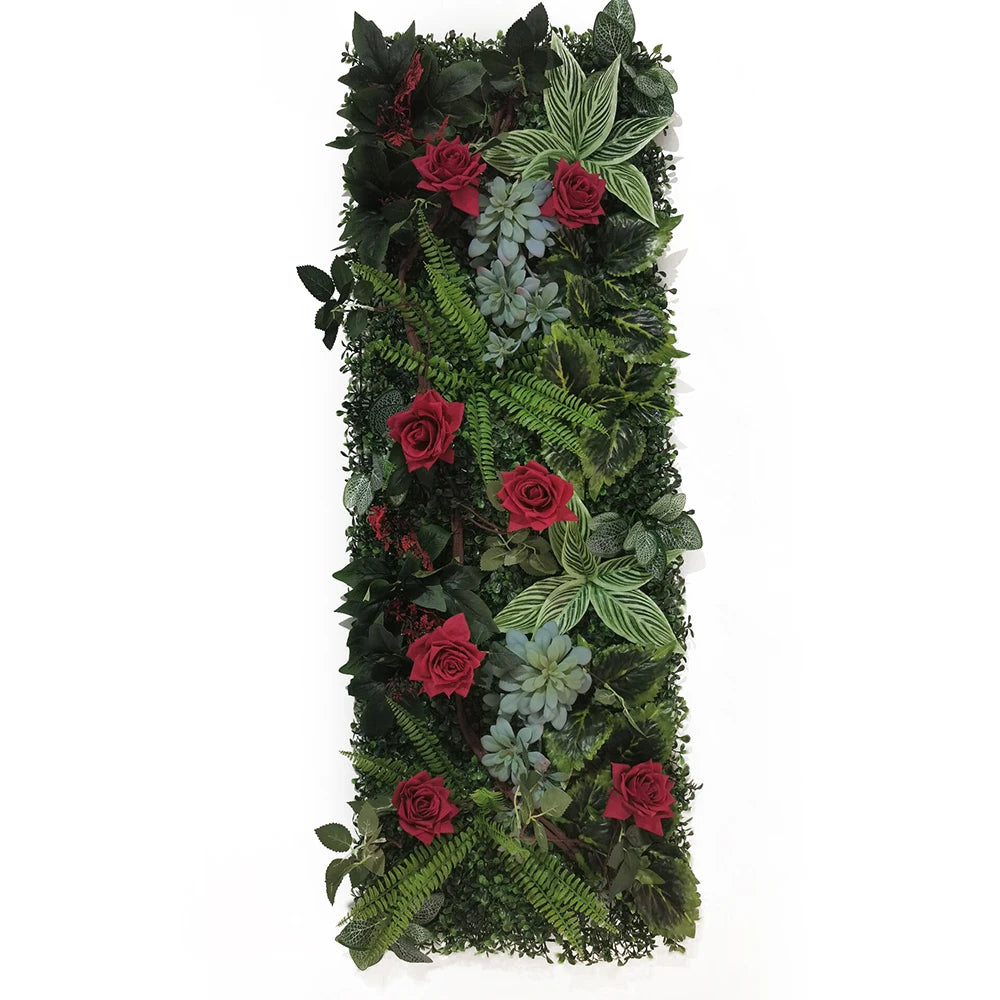 40CM*120CM Tropical Artificial Plant with Flowers Wall Panel