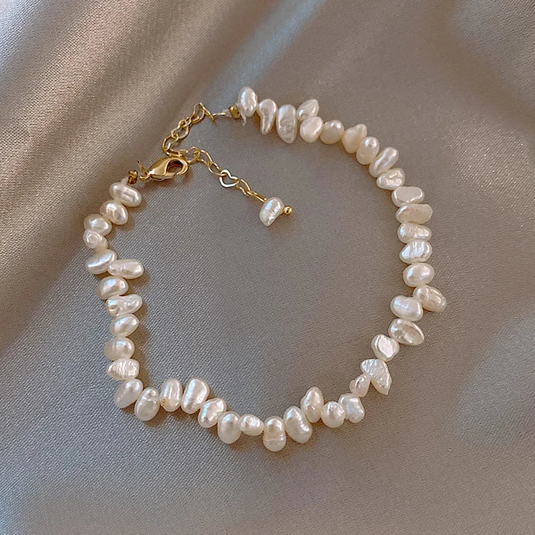 White Natural Freshwater Pearl Bracelets