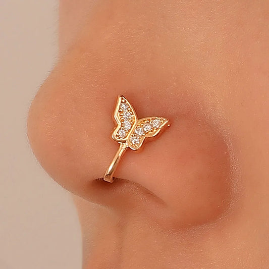 Butterfly Nose Cuff Fake Piercing