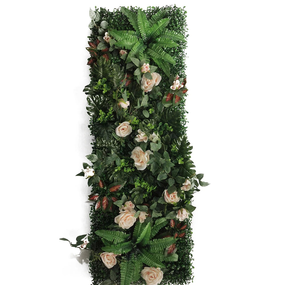 40CM*120CM Tropical Artificial Plant with Flowers Wall Panel