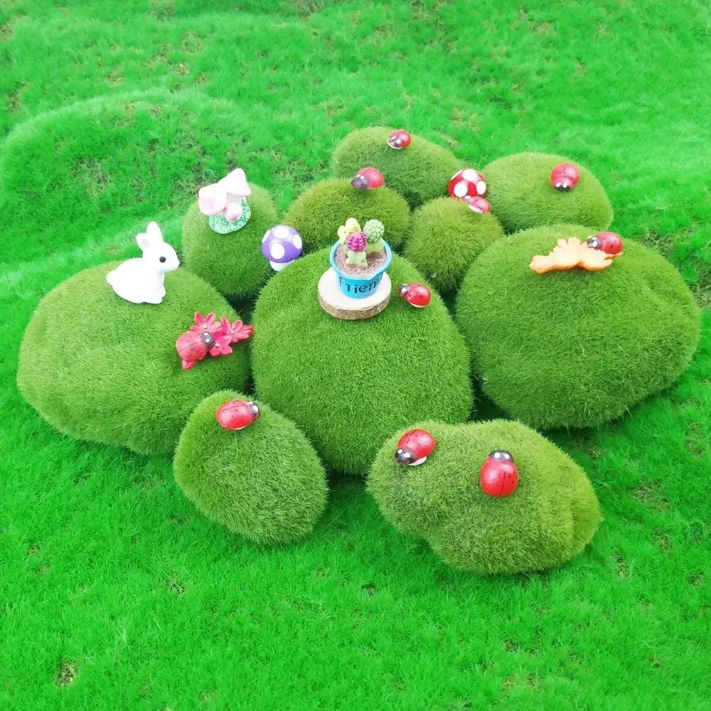 40 Pcs Artificial Mossy Rocks