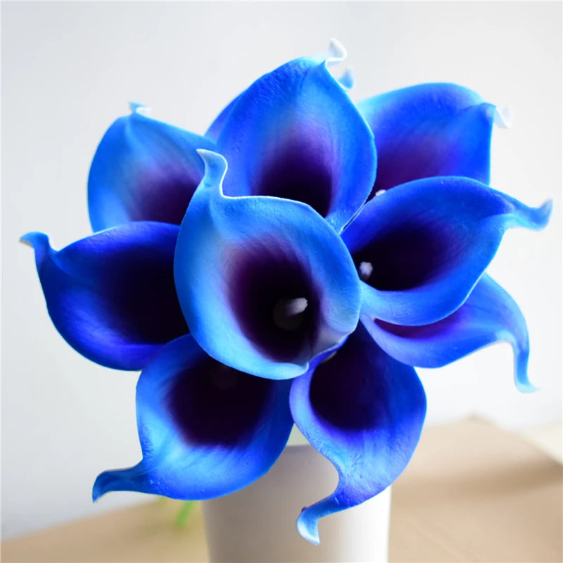 Royal Blue Artificial Calla Lilies