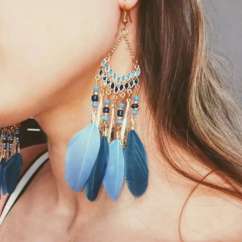 Bohemian Feather Women's Earrings