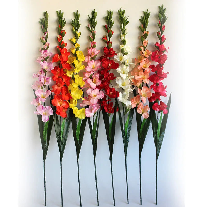 Vibrant 6 Heads Artificial Gladiolus Flower Arrangement