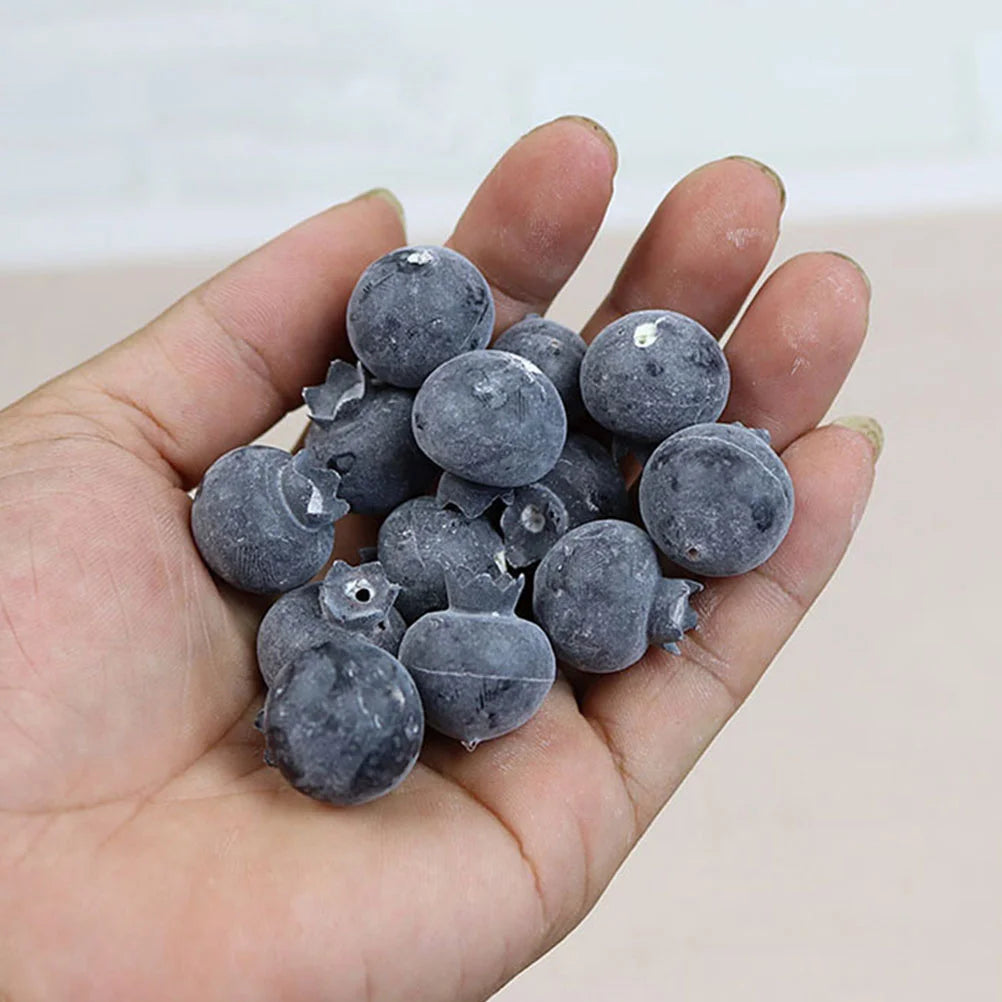 50 Pcs Simulation Blueberry Props