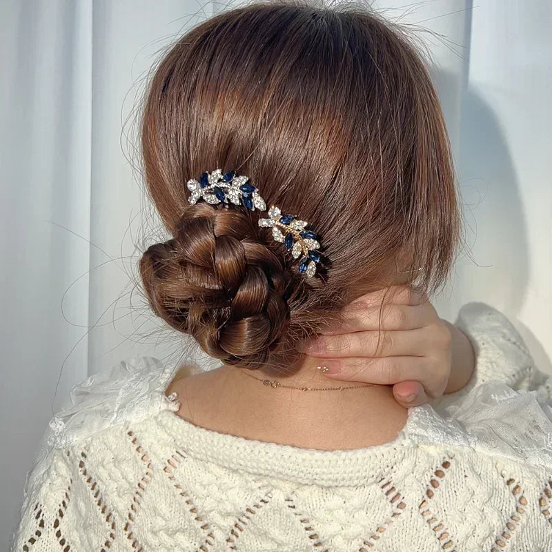 Crystal Tiara Hair Combs