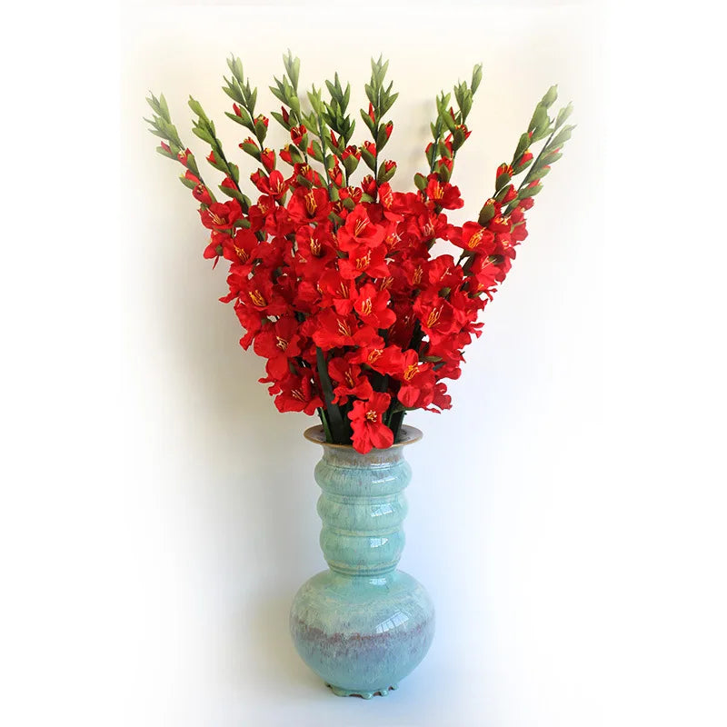 Vibrant 6 Heads Artificial Gladiolus Flower Arrangement