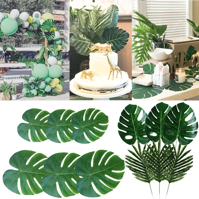 Artificial Tropical Leaf Decorations