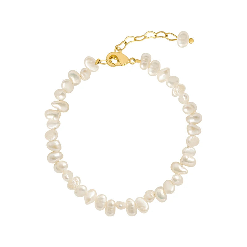 White Natural Freshwater Pearl Bracelets