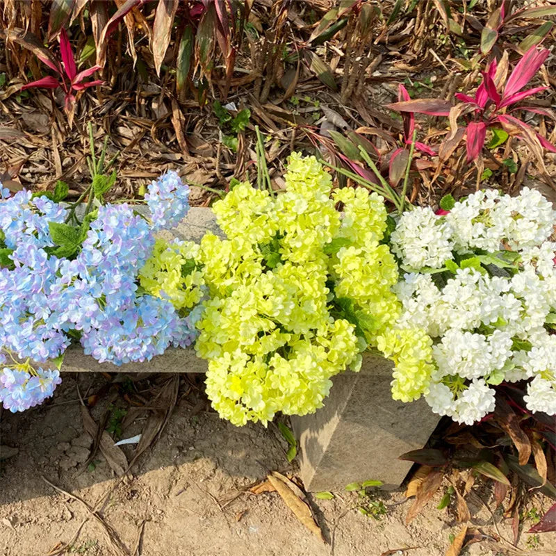 4 Head Silk Hydrangea Wedding Floral Arrangement