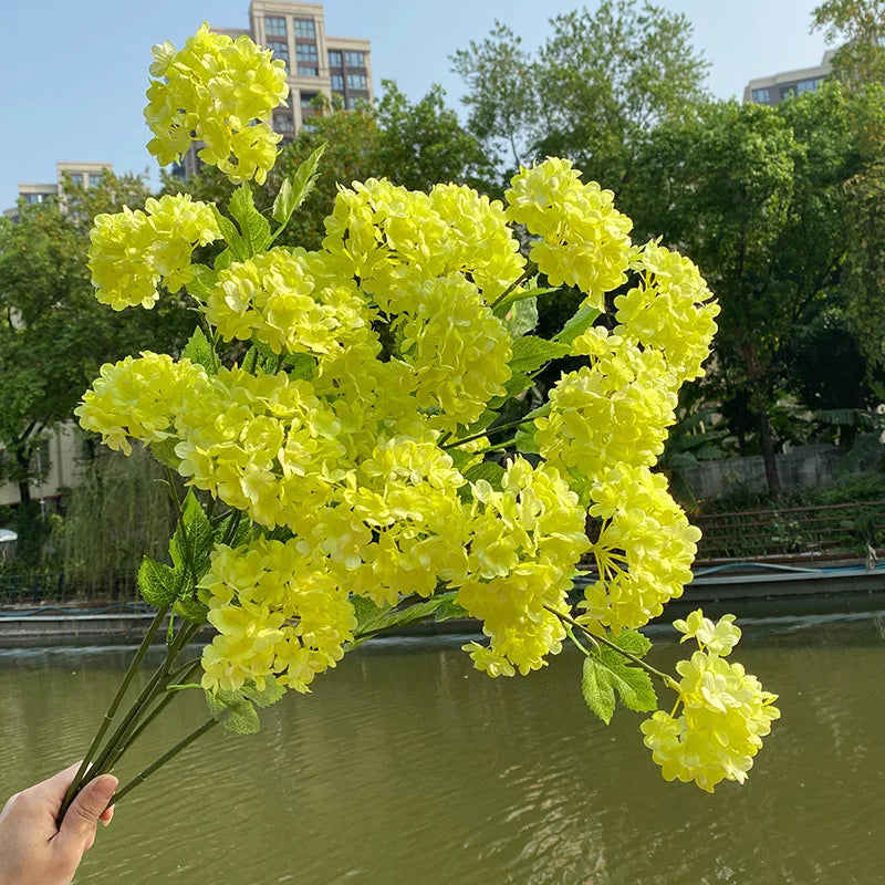 4 Head Silk Hydrangea Wedding Floral Arrangement