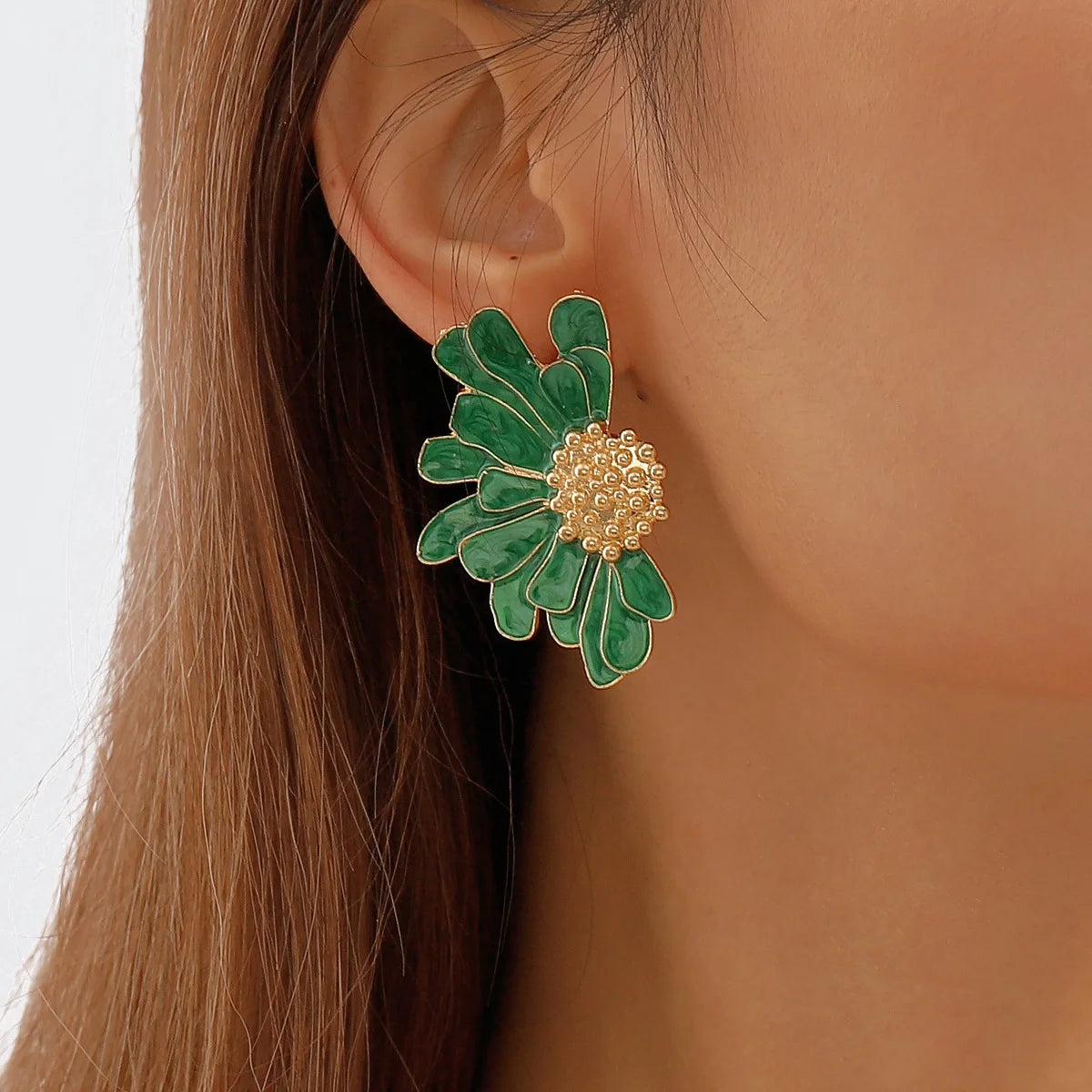 Colorful Flower Stud Earrings