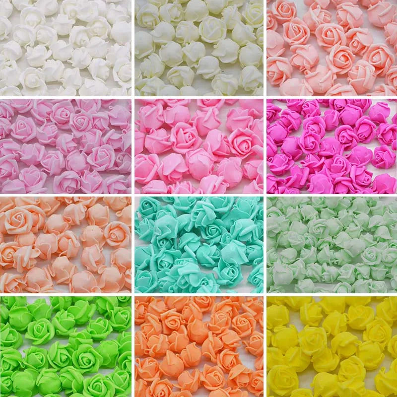 Bright Mini Foam Roses