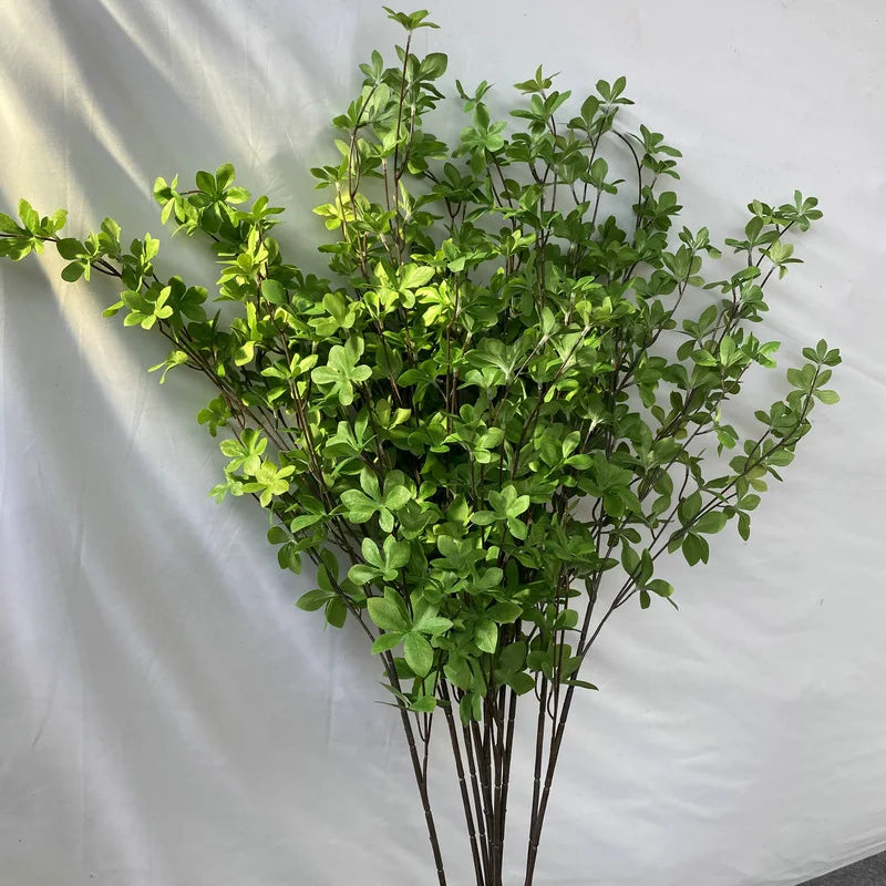 Artificial Pothos Four-fork Green Leaves Branch