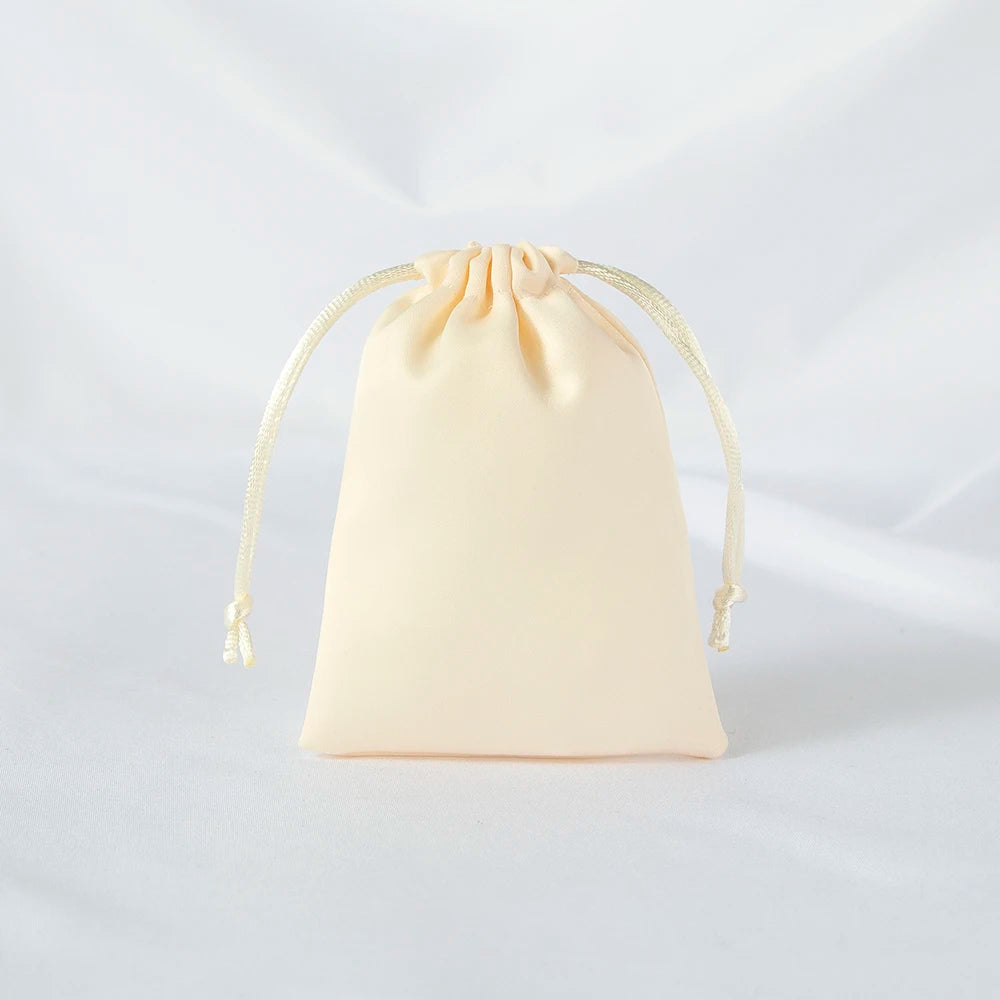 10pcs Pastel Colored Satin Silk Drawstring Gift Pouches