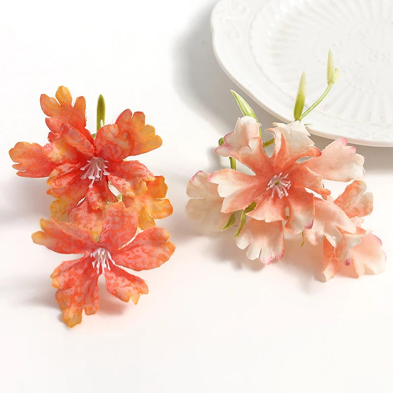 5/10Pcs Silk Artificial Wedding Flowers