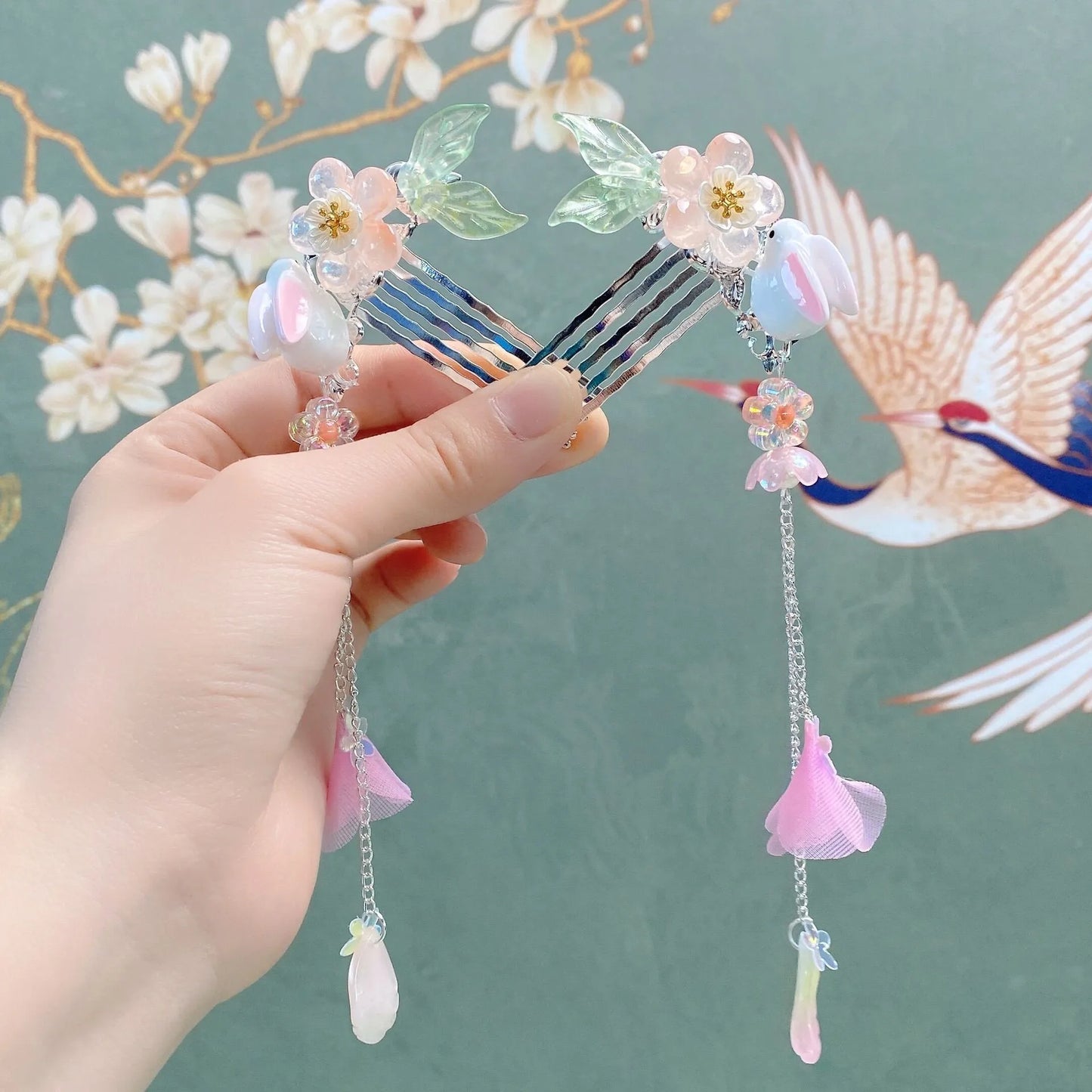 Ancient Style Flower Hair Pins