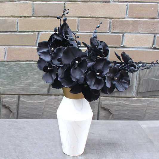 Artificial Black or Red Silk Orchid