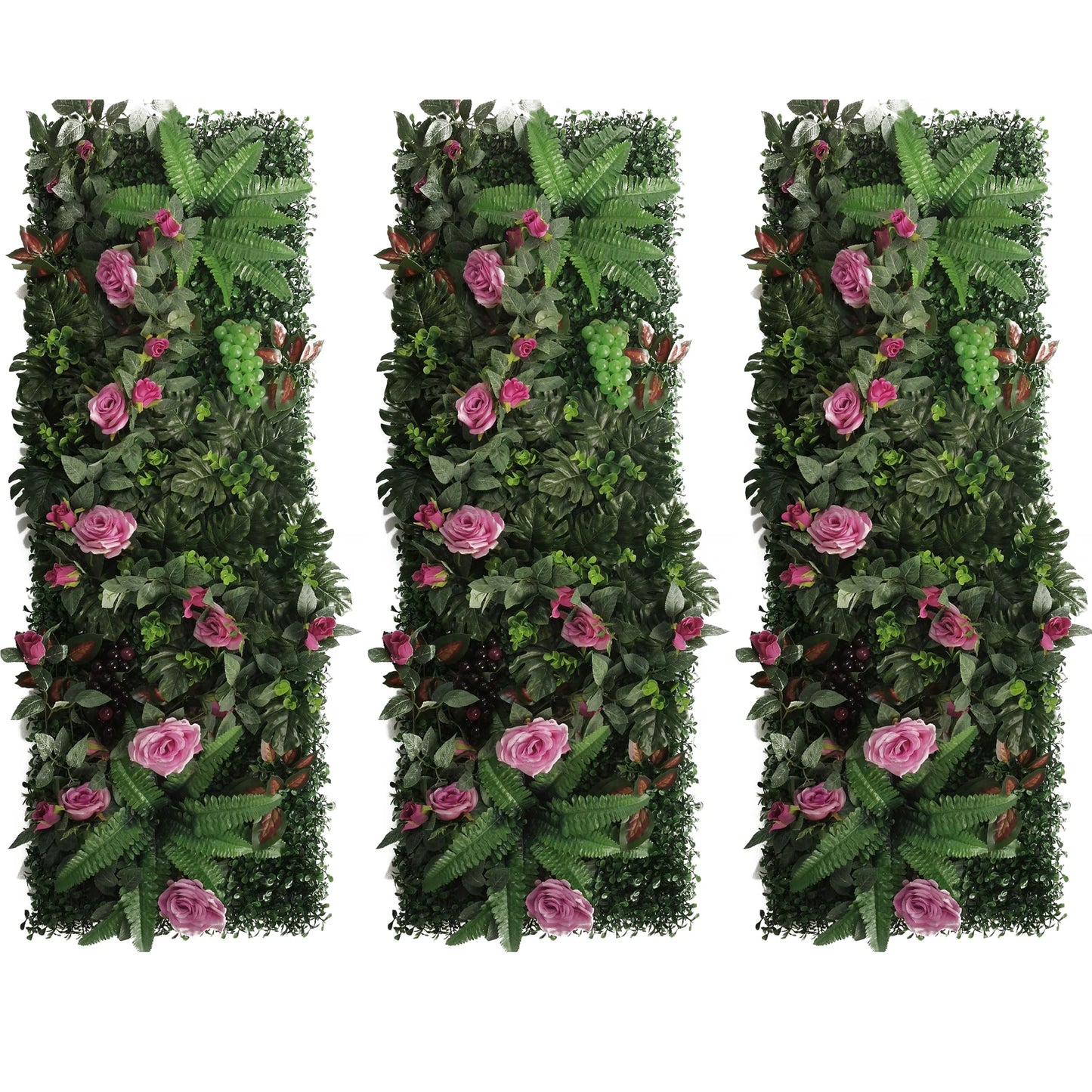 40CM*120CM Tropical Artificial Plant with Flowers Wall Panel